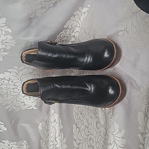 Chloé Leather Platform Wedge Booties 37.5 - Picture 2 of 5